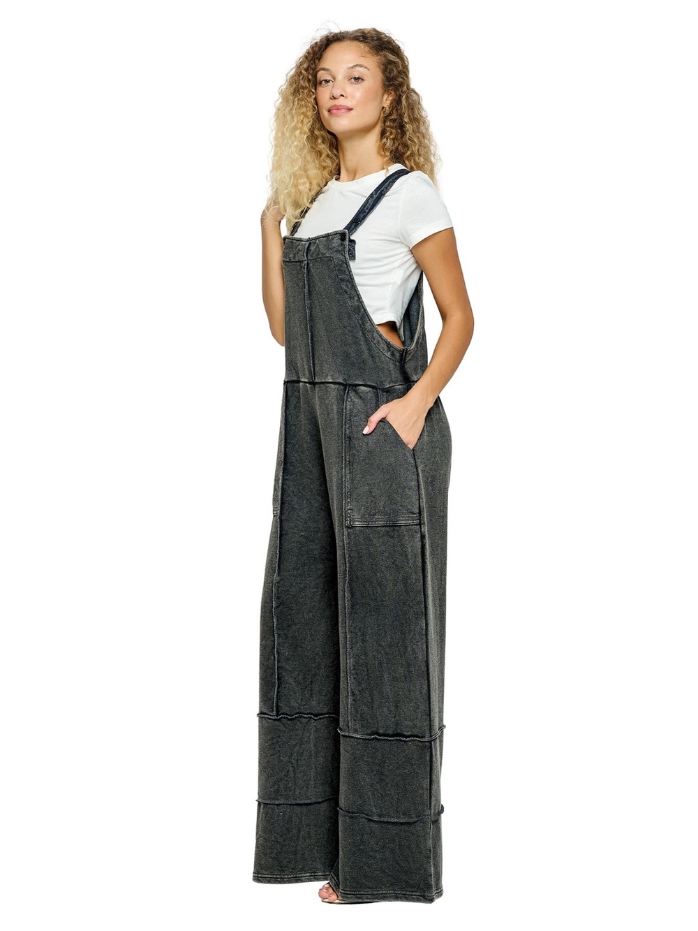 Yak & Yeti | Stonewashed Patchwork Overalls